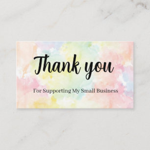 Thank You for Supporting My Business Card