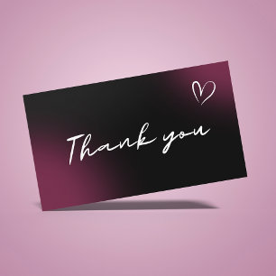 Thank You for Supporting My Business Dark Wine  Card