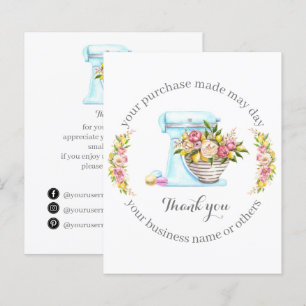 Thank You For Supporting My Small Business Card