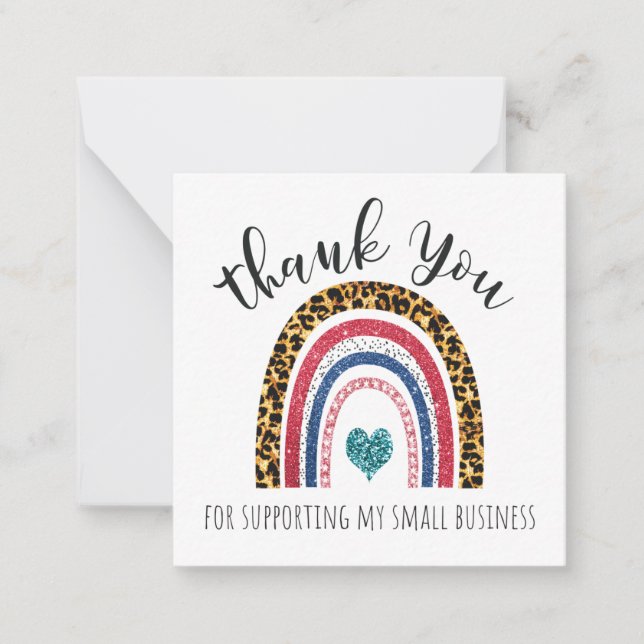 Thank You For Supporting My Small Business Card (Front)