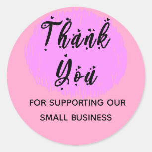 Thank You for Supporting My Small Business Classic Round Sticker