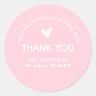 Thank You For Supporting My Small Business Classic Round Sticker