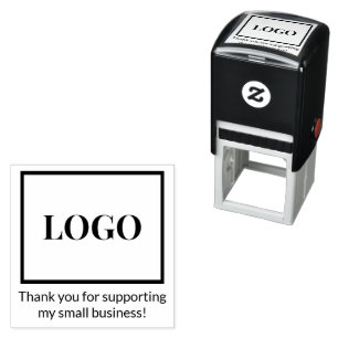 Thank You For Supporting My Small Business Logo Self-inking Stamp