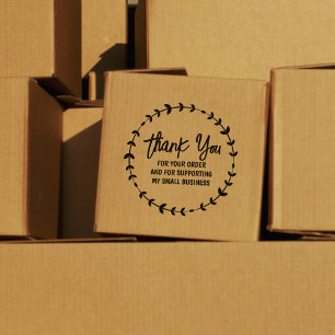 Thank You for Supporting My Small Business, Rubber Stamp