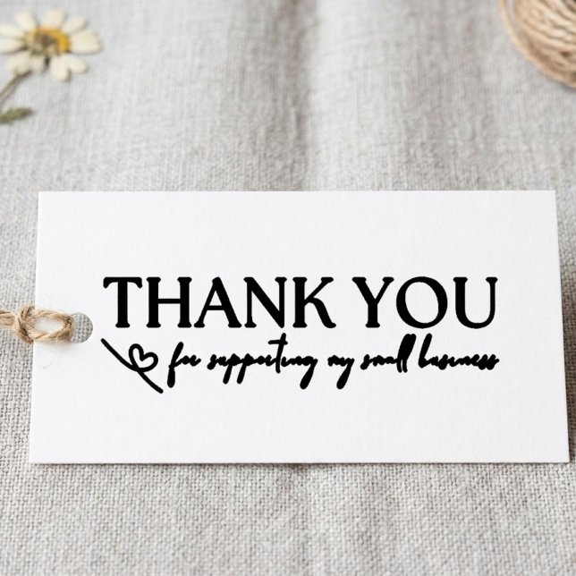Thank You For Supporting My Small Business Script Self-inking Stamp (script thank you for supporting my small business)