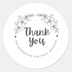Thank You for Supporting My Small Business Sticker