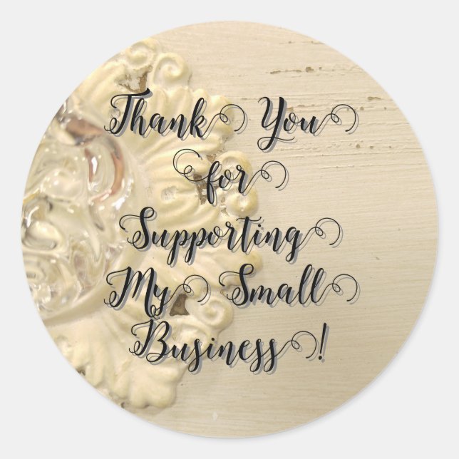 Thank You for Supporting My Small Business Sticker (Front)