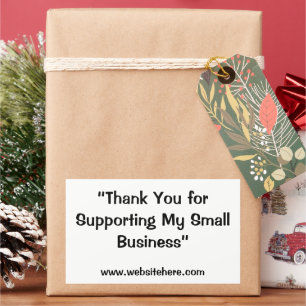 “Thank You for Supporting My Small Business” Sticker