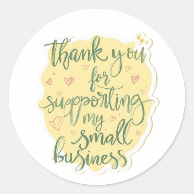 Thank You for Supporting My Small Business Sticker (Devant)
