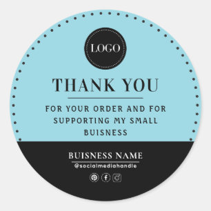Thank You For Supporting My Small Business Trendy Classic Round Sticker