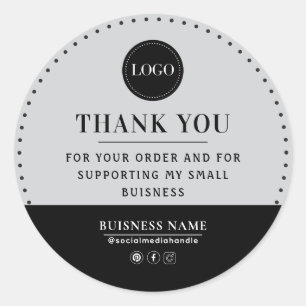 Thank You For Supporting My Small Business Trendy Classic Round Sticker