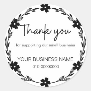 Thank you for supporting our small business classic round sticker