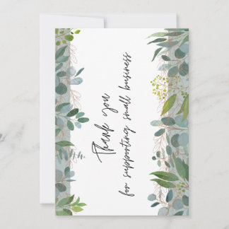 Thank you for supporting small business  card