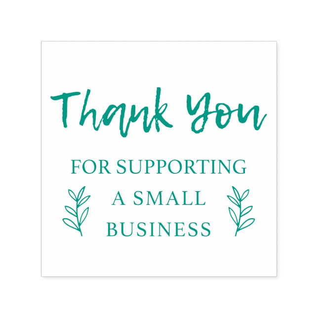 Thank You For Supporting Small Business Foliage Self-inking Stamp (Design)