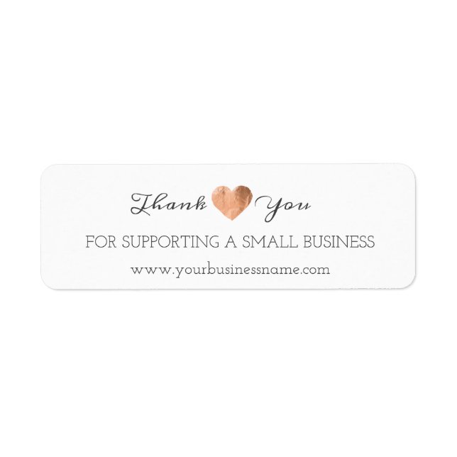 Thank You For Supporting Small Business Heart Rose (Front)
