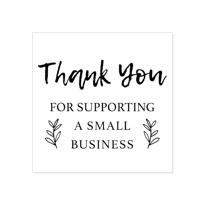 Thank You For Supporting Small Business Rubber Stamp | Zazzle.ca