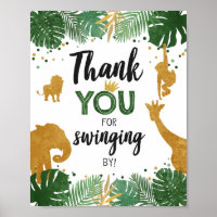 Thank You For Swinging By Safari Animals Birthday