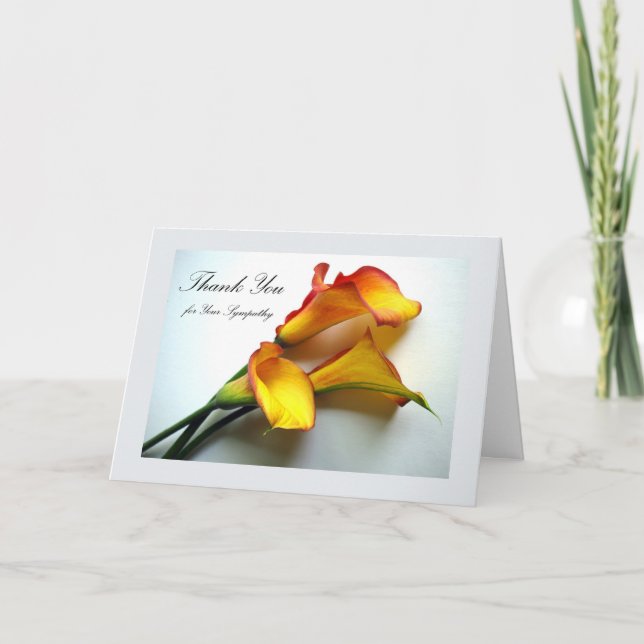 Thank You for Sympathy, Calla Lilies (Front)