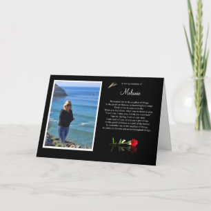 Thank You for Sympathy Custom Photo Spiritual Poem Card