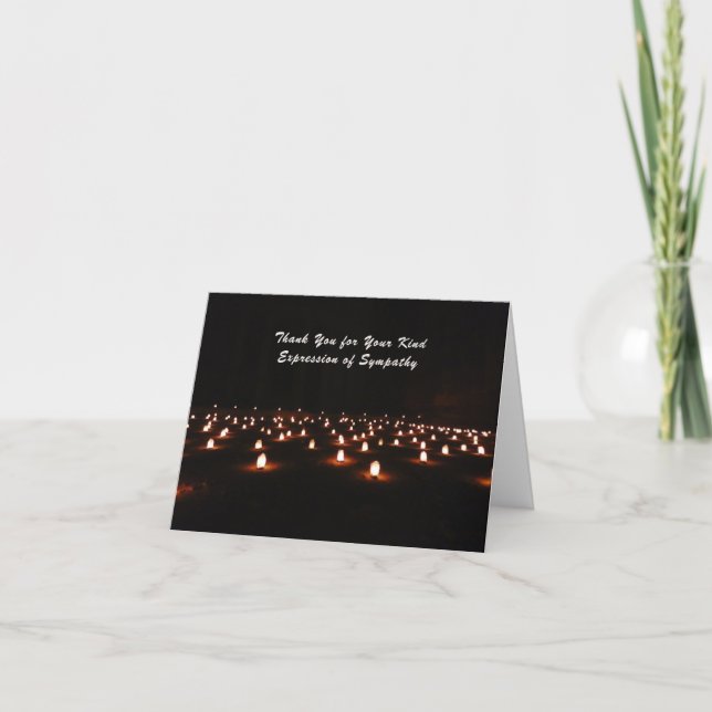 Thank You for Sympathy, Dramatic Field of Candles Card (Front)