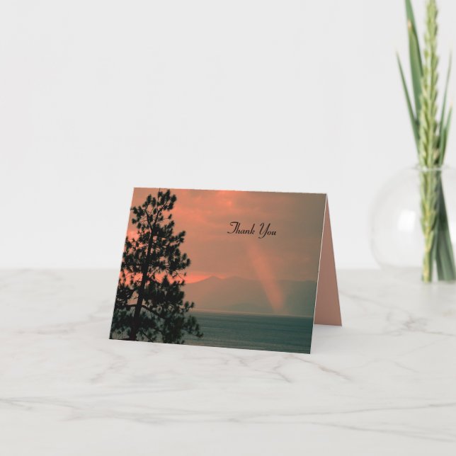 Thank You For Sympathy Note Card, Light Beam (Front)