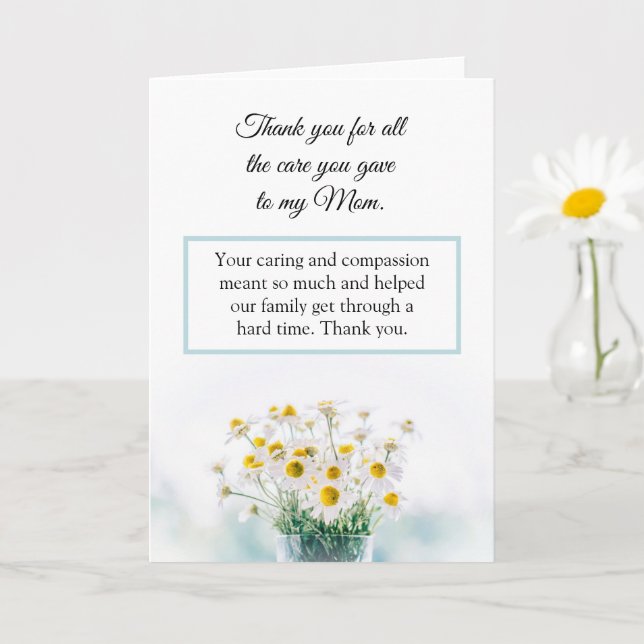 Thank You for Taking care of my Mom Nurse Card (Small Plant)