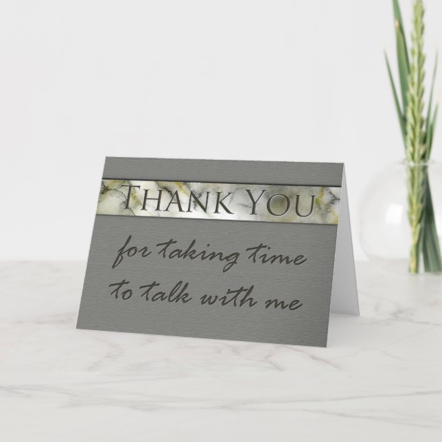 Thank you for taking time to talk interview (Front)