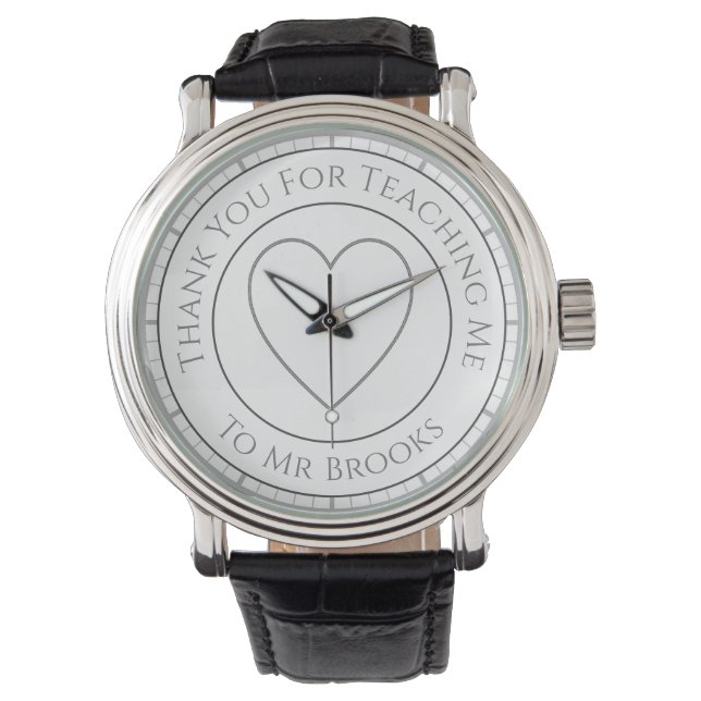 Thank You For Teaching Me with Name - Gift Watch (Front)
