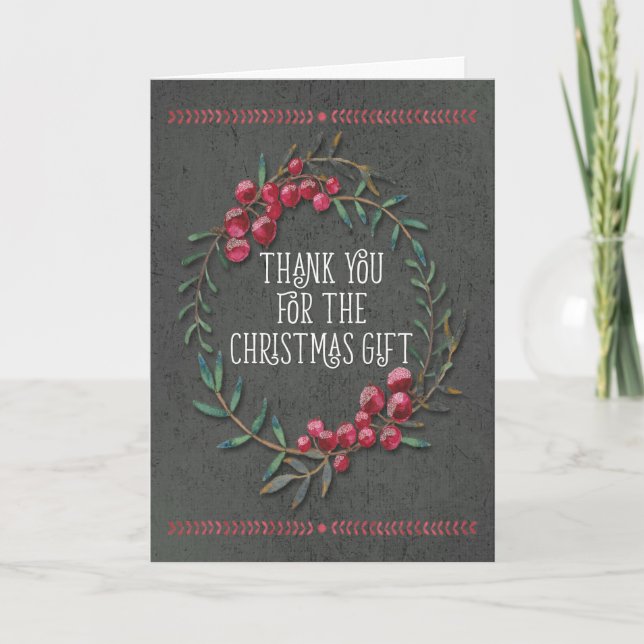 Thank You for the Christmas Gift Chalkboard Style (Front)