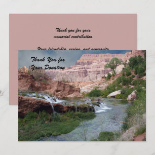 Thank You for the Donation, Unspoiled Waterfalls Card