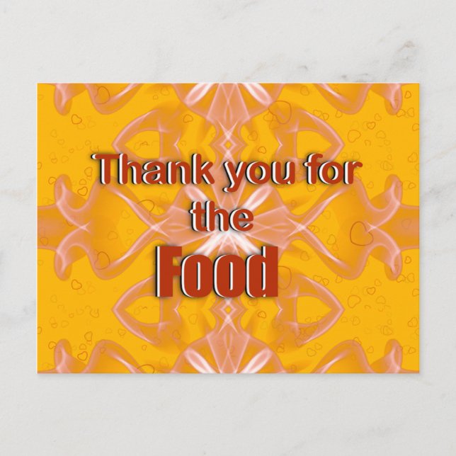 Thank you for the food postcard (Front)