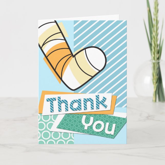 Thank You for the Get Well Gift - Leg in Cast (Front)