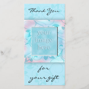 Thank you for the gift -blue card