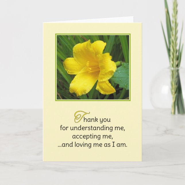 Thank you for understanding me... card (Front)