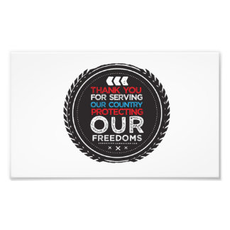 thank you for veteran photo print