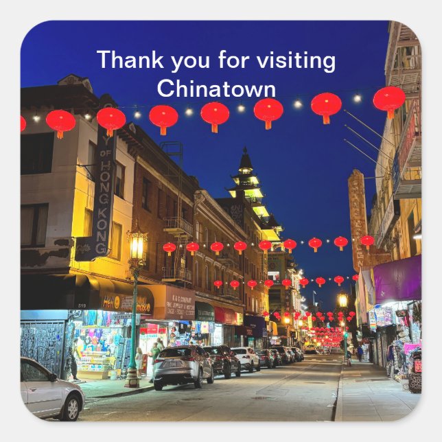 Thank You for Visiting SF Chinatown #11 Sticker (Front)