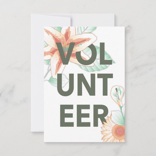 thank you for volunteering flowers (Front)