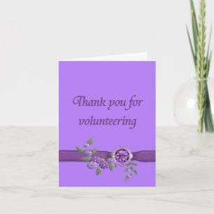 Thank You for Volunteering, Purple Card