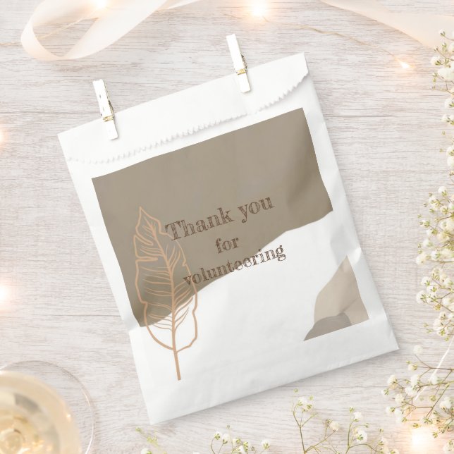 Thank you for volunteering Volunteer Appreciation  Favour Bag (Clipped)