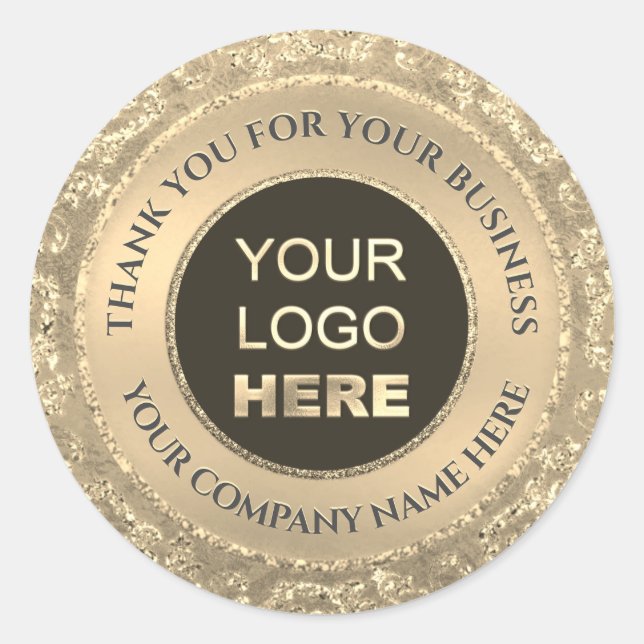 Thank You for Your Business Classic Round Sticker (Front)