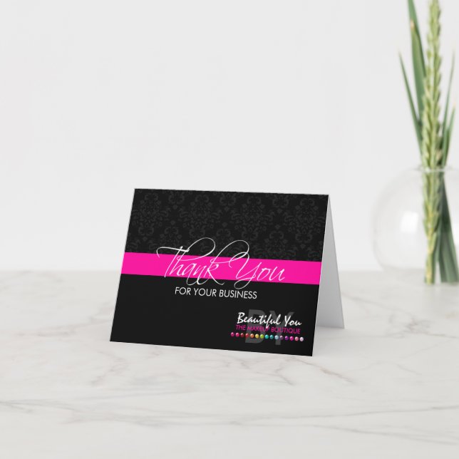 Thank You For Your Business Custom Note Cards (Front)