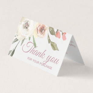 Thank You For Your Business Floral Boutique Card