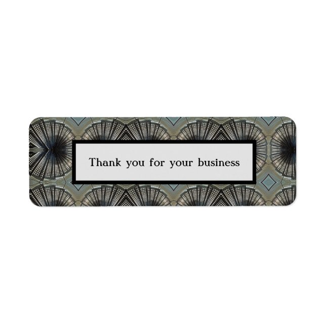 Thank You for Your Business Geometric Black Gray (Front)