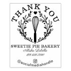 Thank You For Your Business Pink Bakery Whisk Logo