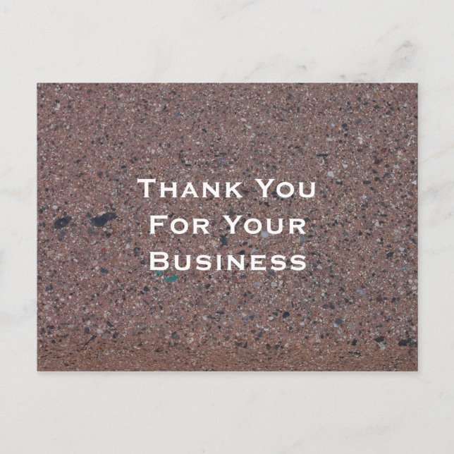 Thank You For Your Business Postcard (Front)