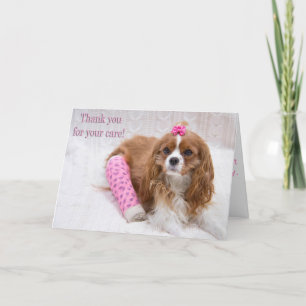 Thank You For Your Care King Charles Spaniel Card