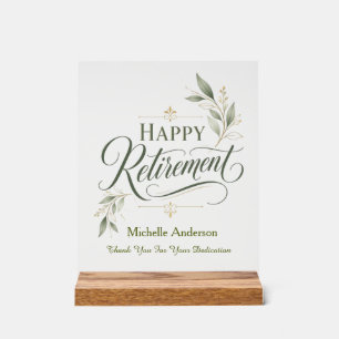 Thank You For Your Dedication Personalized Name Acrylic Sign