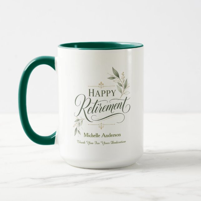 Thank You For Your Dedication Personalized Name Mug (Left)