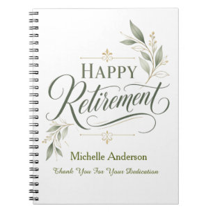 Thank You For Your Dedication Personalized Name Notebook