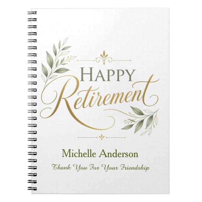 Thank You For Your Friendship Personalized Name Notebook (Front)